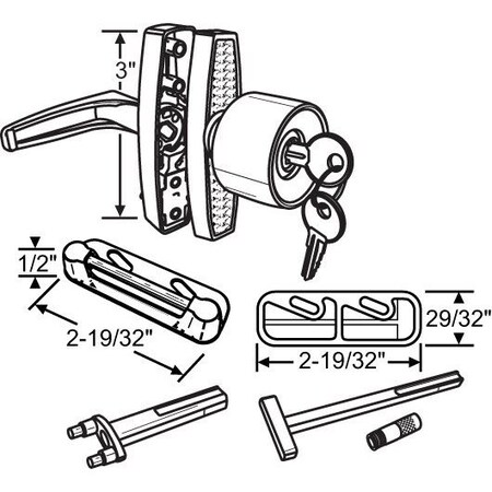 Strybuc Knob Keyed Latch Set 900-7320